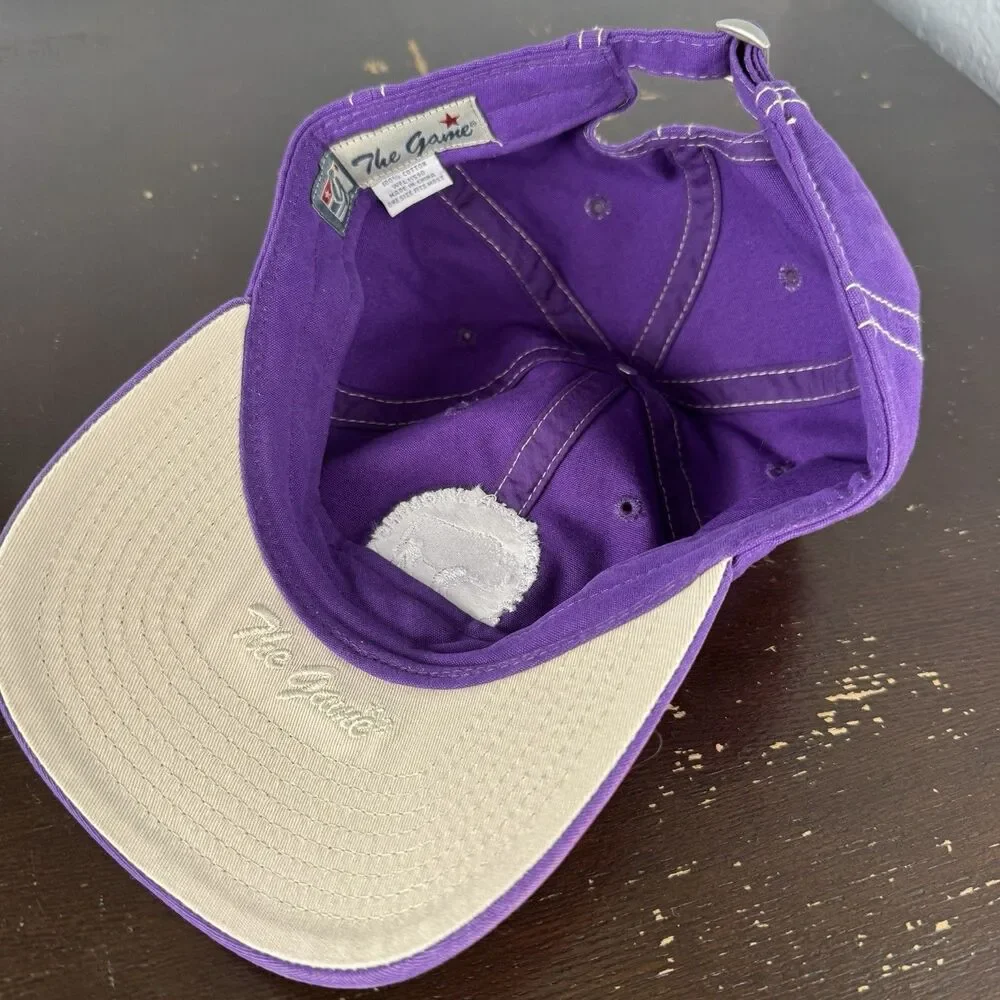 Jackson Hole Wyoming Strapback Hat Baseball Cap Purple Adjustable The Game Cottn